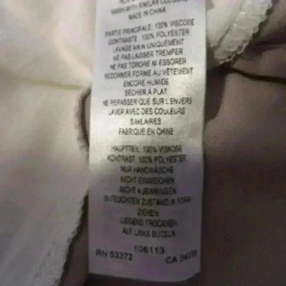 French Connection small white and tan top - Picture 6 of 6